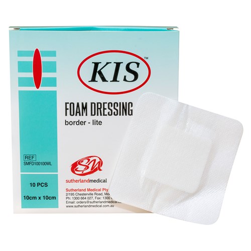 Foam Dressing 10cm - border lite